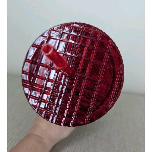 Starbucks Tumbler Cold Cup Venti 24oz Red Holiday 2021 Jeweled Christmas - Picture 5 of 7